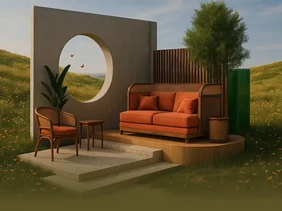 Website Hero Exploration blender furniture motion web design website design website hero