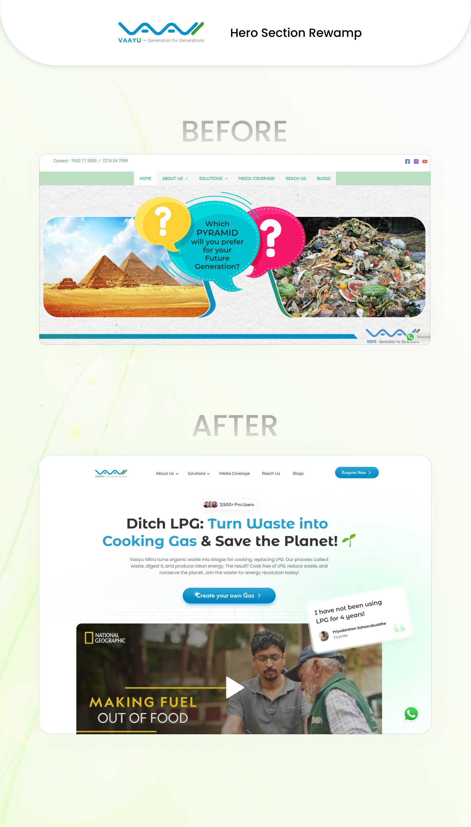 Vaayu - Mitra Hero Redesign | Landing Page Design animation app branding design ecommerce form graphic design icon illustration interaction landing page logo mobile typography ui ux vector web websit website