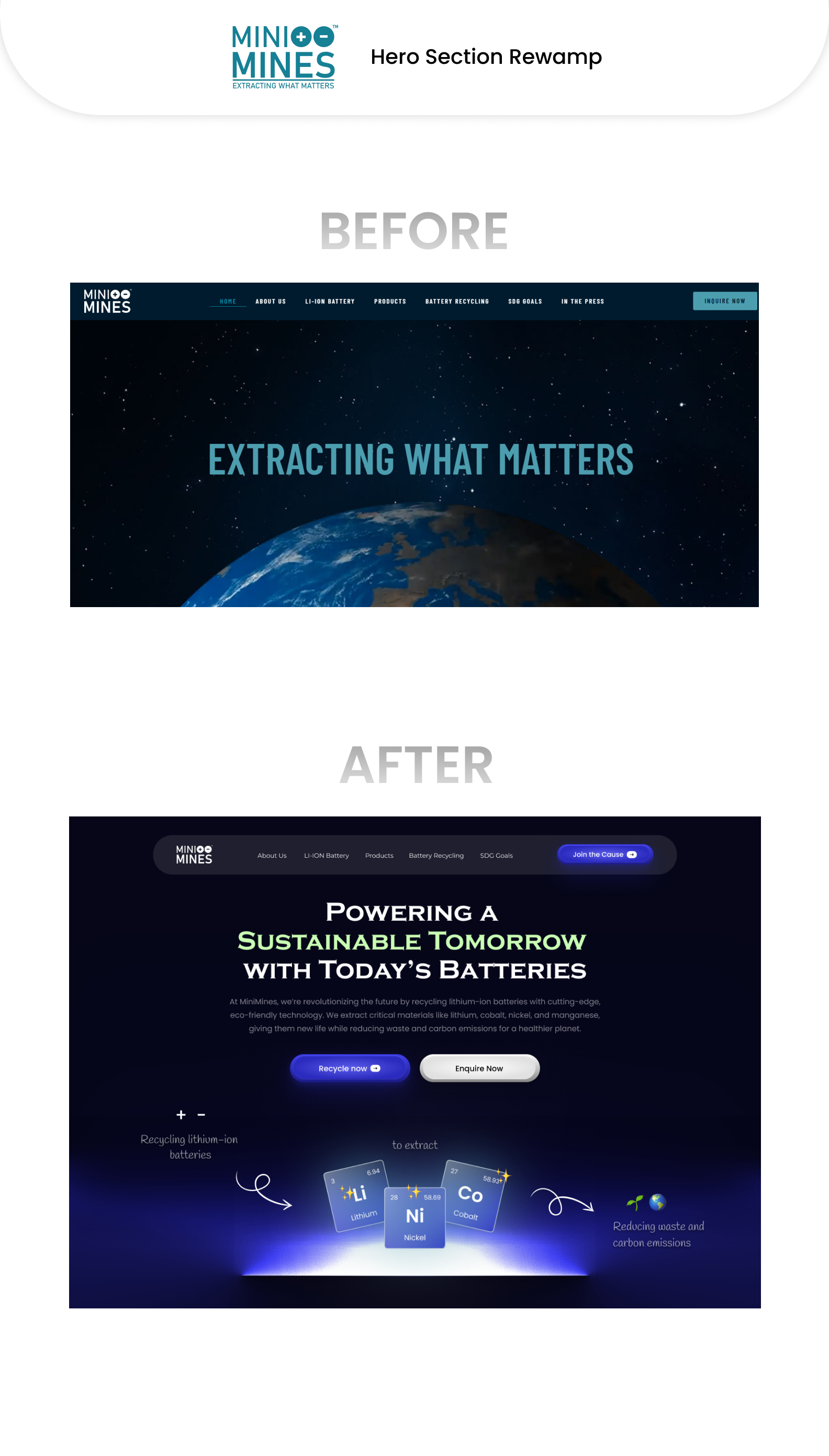 Mini-Mines Hero Redesign | UI Design 3d animation app branding design ecommerce form graphic design illustration interaction landing page logo mobile motion graphics ui ux vector web web page website