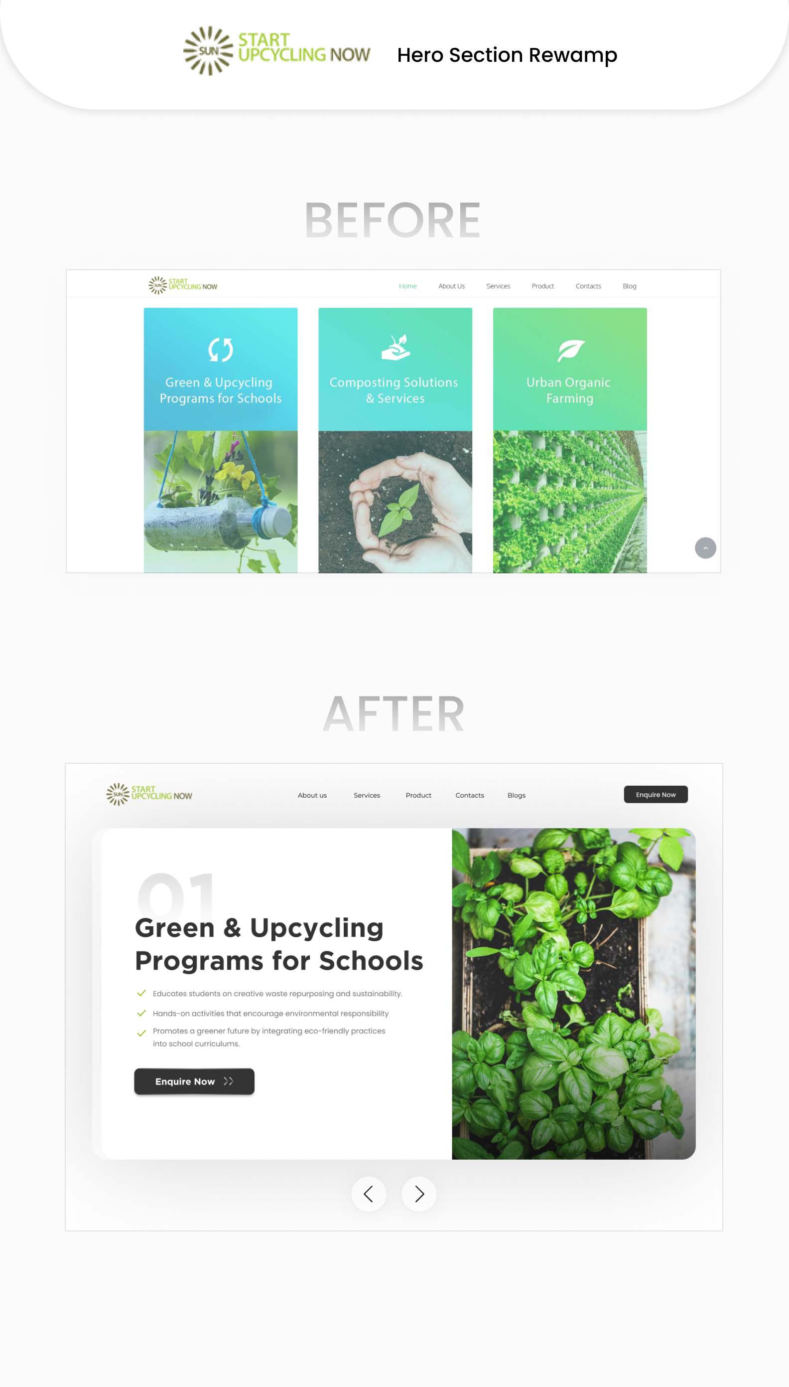 Start Upcycling Now Hero Redesign | UI Design animation app branding design ecommerce form graphic design icon illustration interaction landing page logo mobile typography ui ux vector web web page website