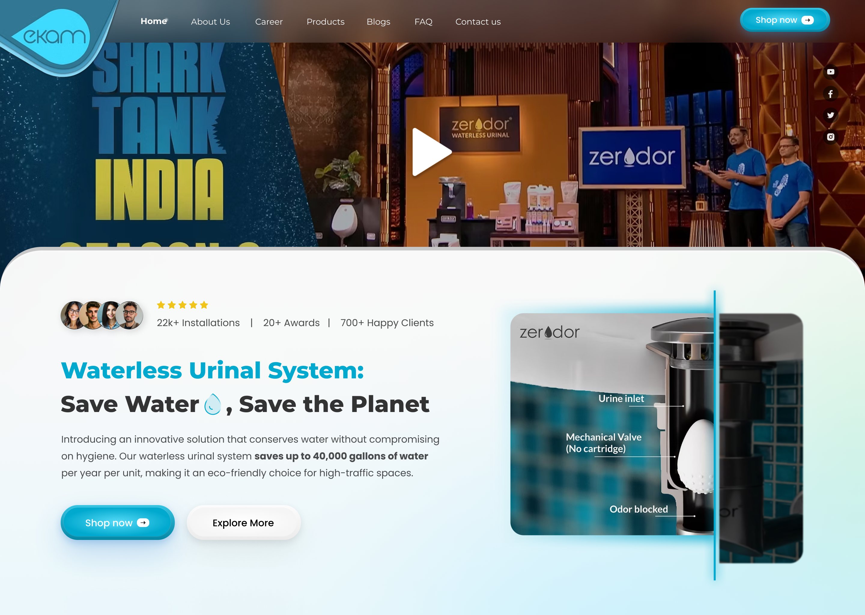 Ekam Hero Redesign | Landing Page Design animation app branding design ecommerce form graphic design icon illustration interaction landing page logo mobile typography ui ux vector web web page website