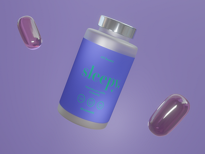 3D sleepy gummies 3d branding design graphic design