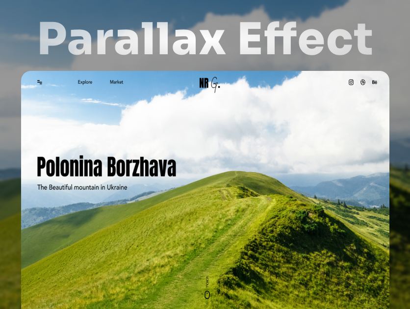 Parallax Effect - Ukraine animation landing page parallax effect uxui design website