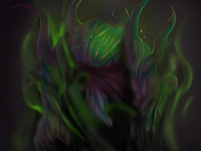 The Whispering Void 3d conceptart cosmichorror digitalart illustration procreate virus