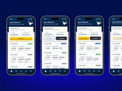 Work Time & Expense Tracker App – Time Logging Made Simple app mobile ui ux
