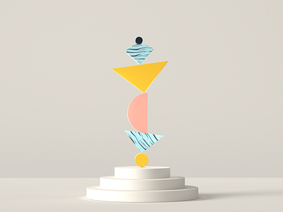 Abstract Experiment 3d illustration