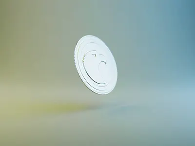 a floating coin