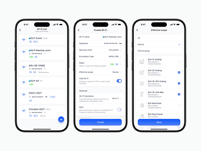 Wi-Fi Configuration design mobile app ui ux wifi