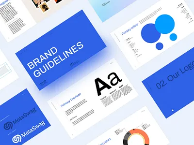 Blue | Brand Guidelines Template abstract brand guide brand guidelines brand identity brand manual brand style brand style guide brand template branding branding template graphic design logo design template