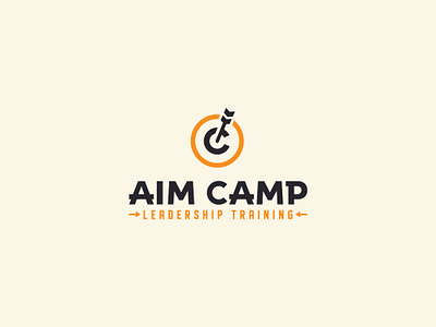 Aim Camp Branding aim arrow black branding camp design graphic design icon illustration leadership learning logo outdoors target training typography vector yellow