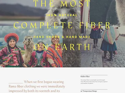 Apparel Website apparel apparel website clean llama outerwear photolayers typography webdesign