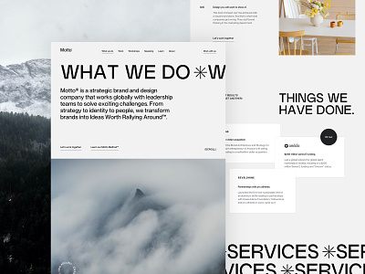 What we do page clean design landing page services simple typography ui ux web