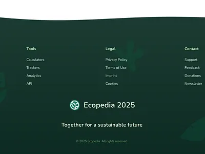 Natural Footer (EcoNow.net) design eco ecopedia envoriment footer natural nature organic ui ux