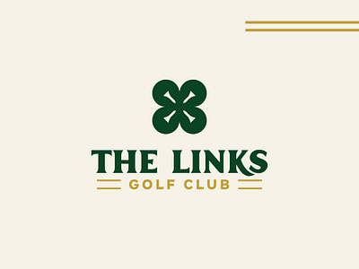 The Links Golf Club Branding branding clover club design gold golf graphic design green icon illustration irish leaf link logo shamrock tee typography vector