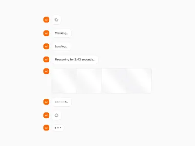 AI Loading States 🔄 ai chat design loading minimal saas ui web design