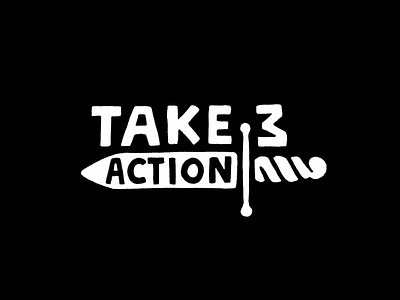 Take 3 Action action design font illustration lettering sword typography