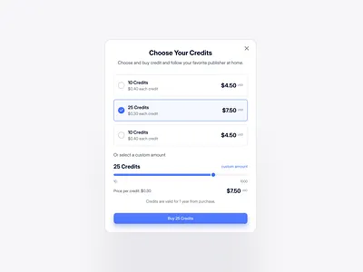 Credits purchasing Pop Up figma landing page design ui ui design uiux ux ux design web web design website design