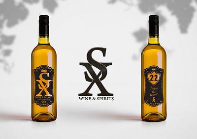 Logo and Concept image for S&X Wine and Spirits brand identity branding concept concept design design graphic graphic art graphic artist graphic design illustration logo marketing product product design typography