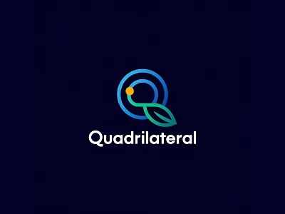 A modern, ultra-minimalist logo concept for Quadrilateral election