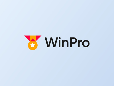 WinPro - Winner Branding / Minimalist / Modern Logo branding gold medal happy letter w logo logo design logo designer logo icon medal logo victory win logo winner