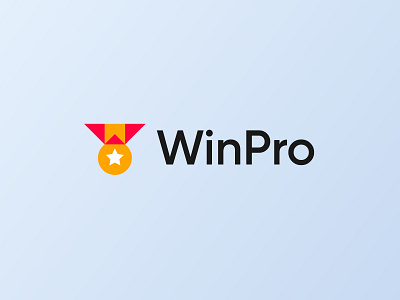 WinPro - Winner Branding / Minimalist / Modern Logo branding gold medal happy letter w logo logo design logo designer logo icon medal logo victory win logo winner