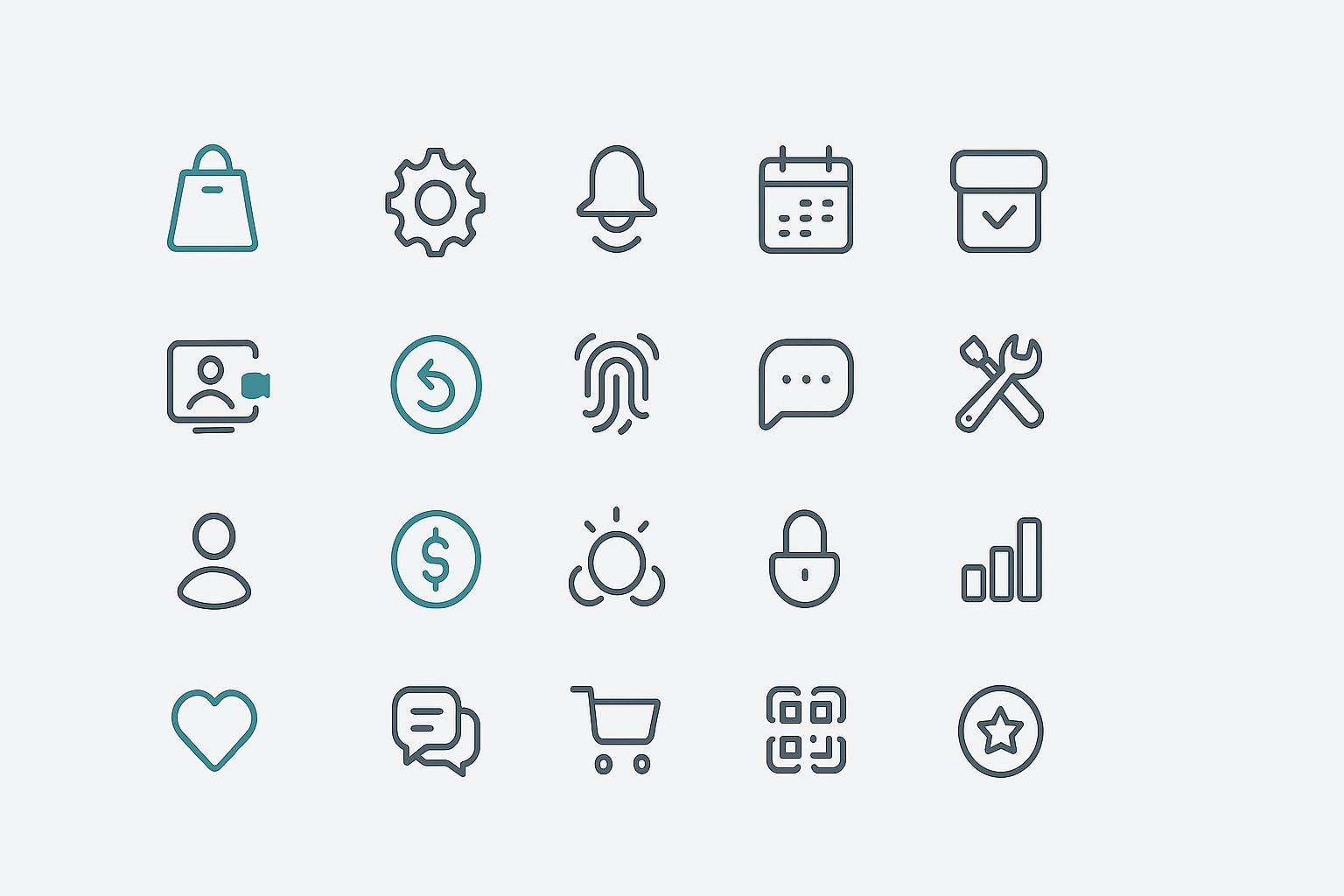 Minimal SaaS Icon Set | UI Design, Product Asset, Visual System ai ai generation tool ai tool design ai tool website branding design graphic design icon design iconography icons icons for saas illustration logo saas ui user experience user interface web icons
