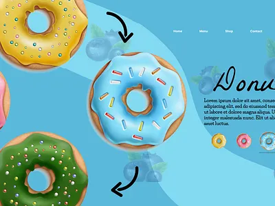 Donut Swiper Web donut ui webdesign