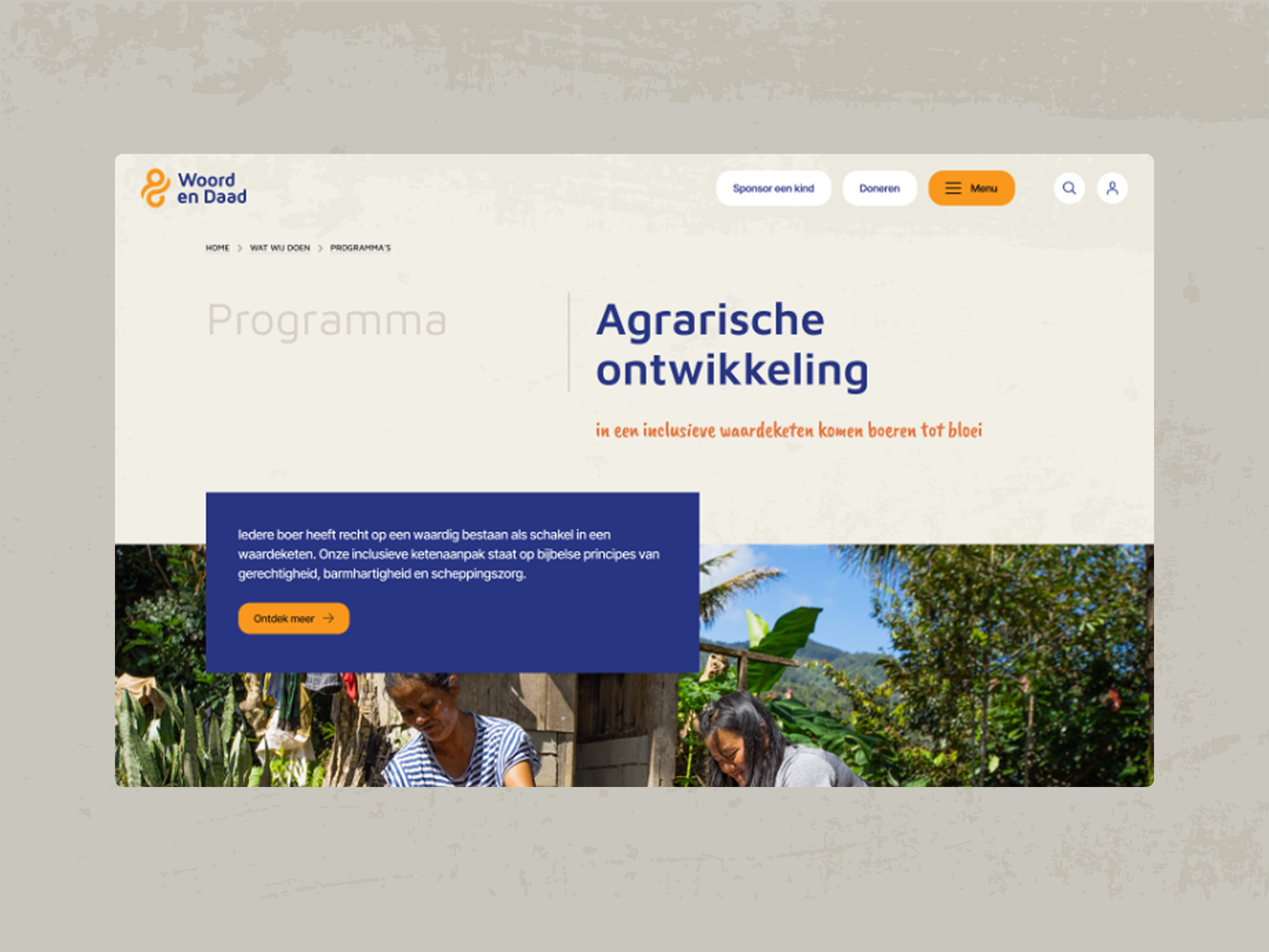 Landingspage cta header ui