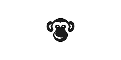 Mysterious Smiling Monkey Head Logo animal ape cartoon chimpinzee face head illustration mammal mascot monkey primate silhouette smiling wild zoo