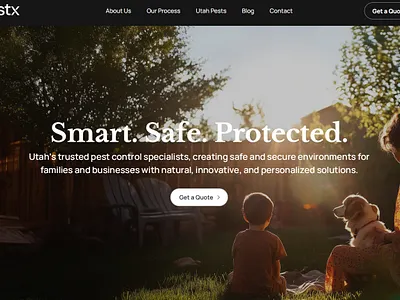 Pest Control Tech Hero Section framer hero landing page pest control tech web design webflow website