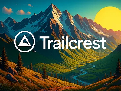 Trailcrest | Outdoor Brand Identity, Logo Reveal, Visual System ai ai generation tool ai tool design ai tool website brand identity branding design graphic design illustration logo logo icon design logotype modern logo design travel logo design trending logo design typography ui user experience user interface