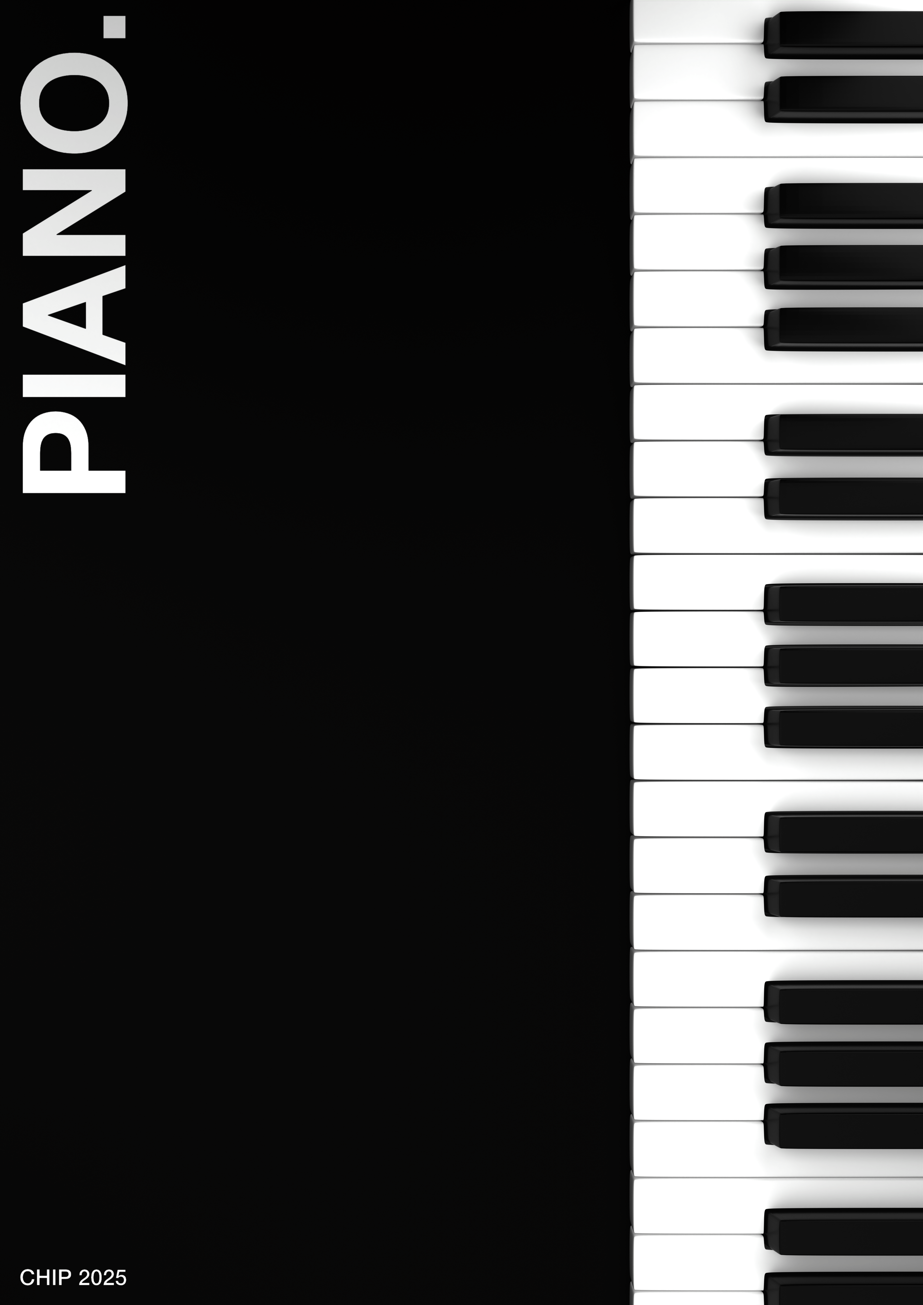 Piano. Poster 3d blender design model modeling poster