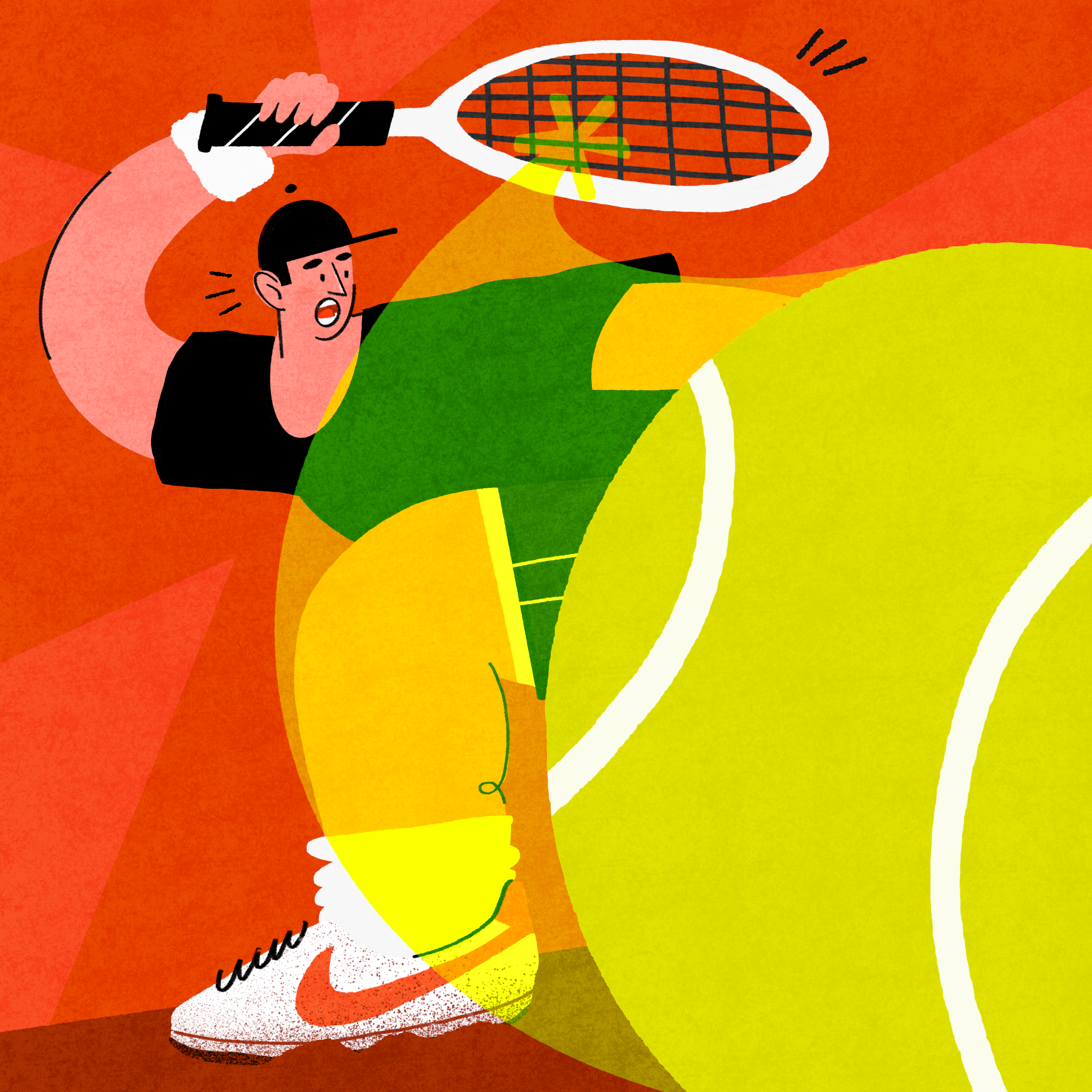 Match Point art character expressive illustration people procreate sports tennis