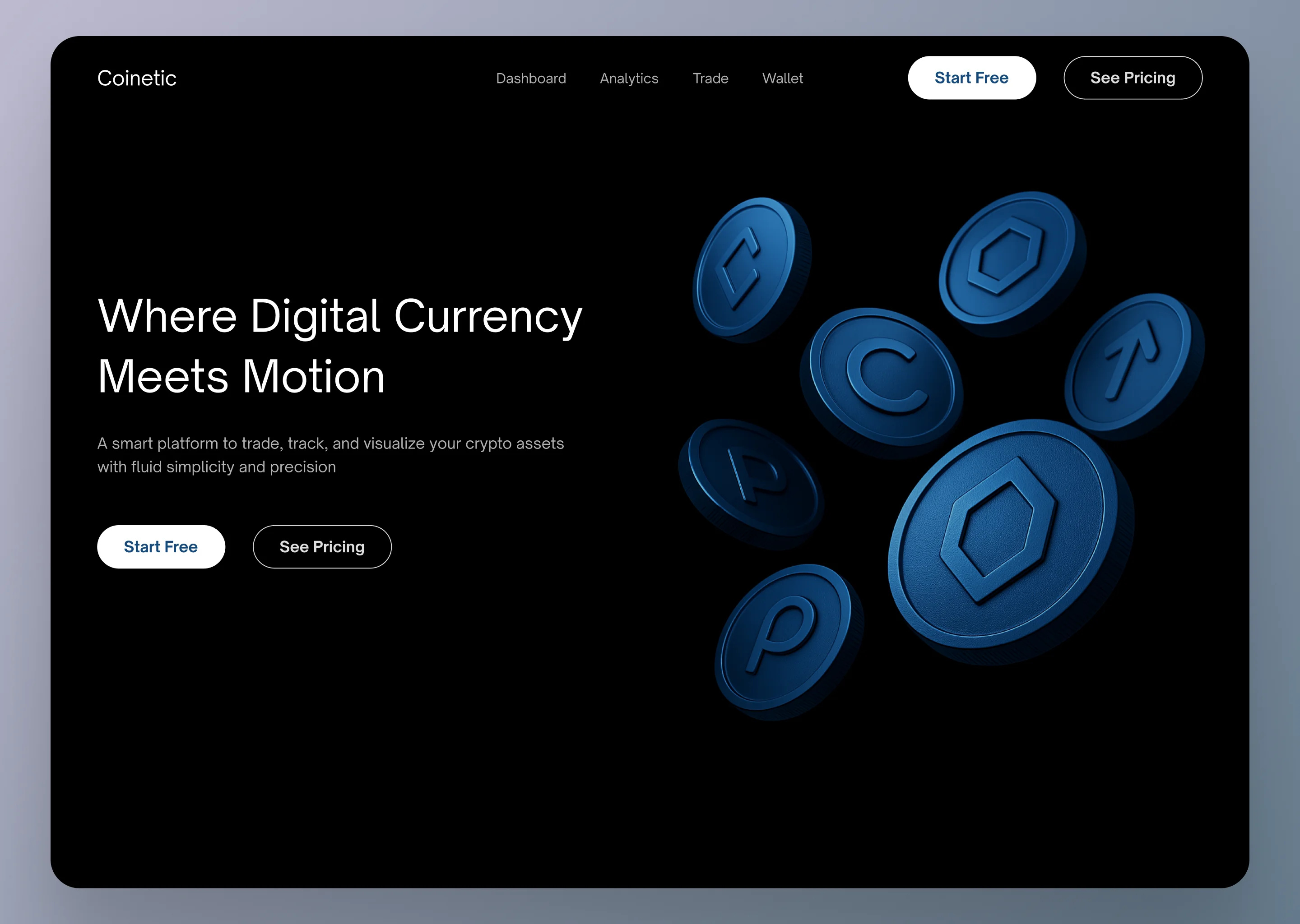 Coinetic — Fluid Crypto Platform UI by Omar Maaly on Dribbble