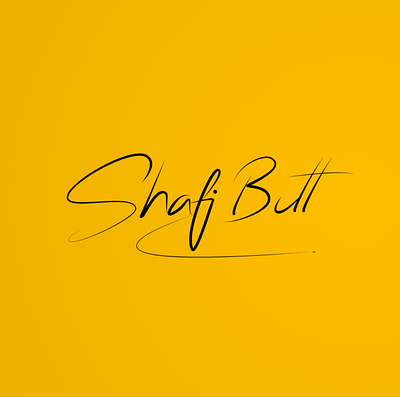 Signature of Shafi Butt animation logo motion graphics