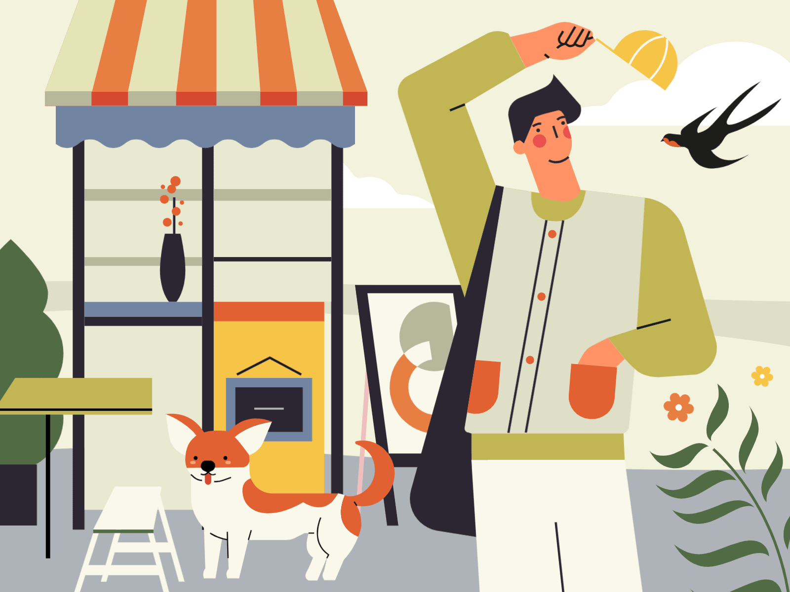 Example of Flat Illustration Design