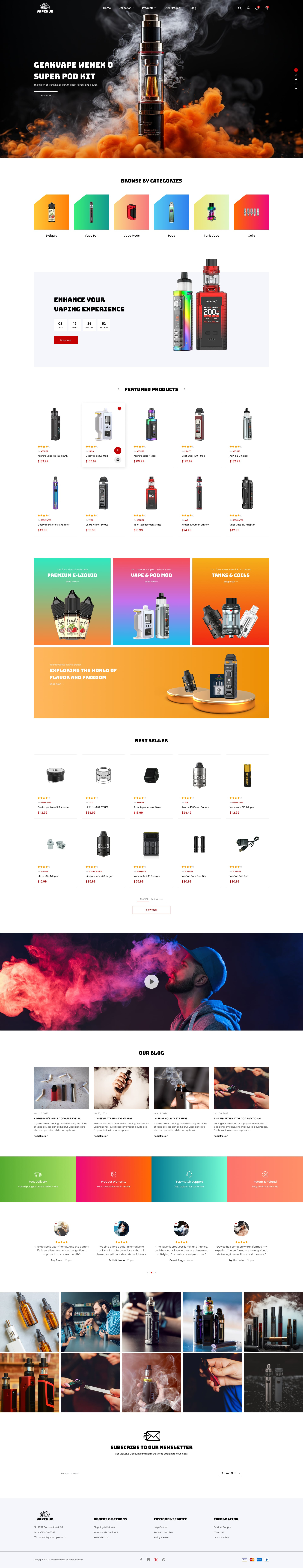 Vapohub - Vape & Electronic Cigarettes WordPress Theme cigarrillos ecommerce electronic cigarettes elementor eliquid shopify shopify themes tailwind css vape vape juices vape shop vaping web design web development website design website development woocommerce woocommerce themes wordpress wordpress themes