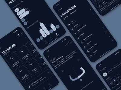2-Bit Color Palette Language Learning App Design app apple clean colors creative dailyui design edtech education inspiration iphone language minimal mobile modern product product design ui uiux ux