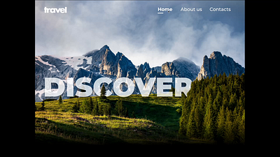 Discover Nature: Parallax Effect lending motion graphics parallax web web design