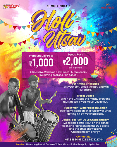 Holi Utsav Flyer brand design brand promotion branding design graphic design logo