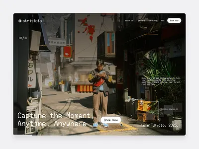Stritfoto - Hero Section Design, Photografi Website design ui hero section hero section design landing page minimalist ui ux web web design website