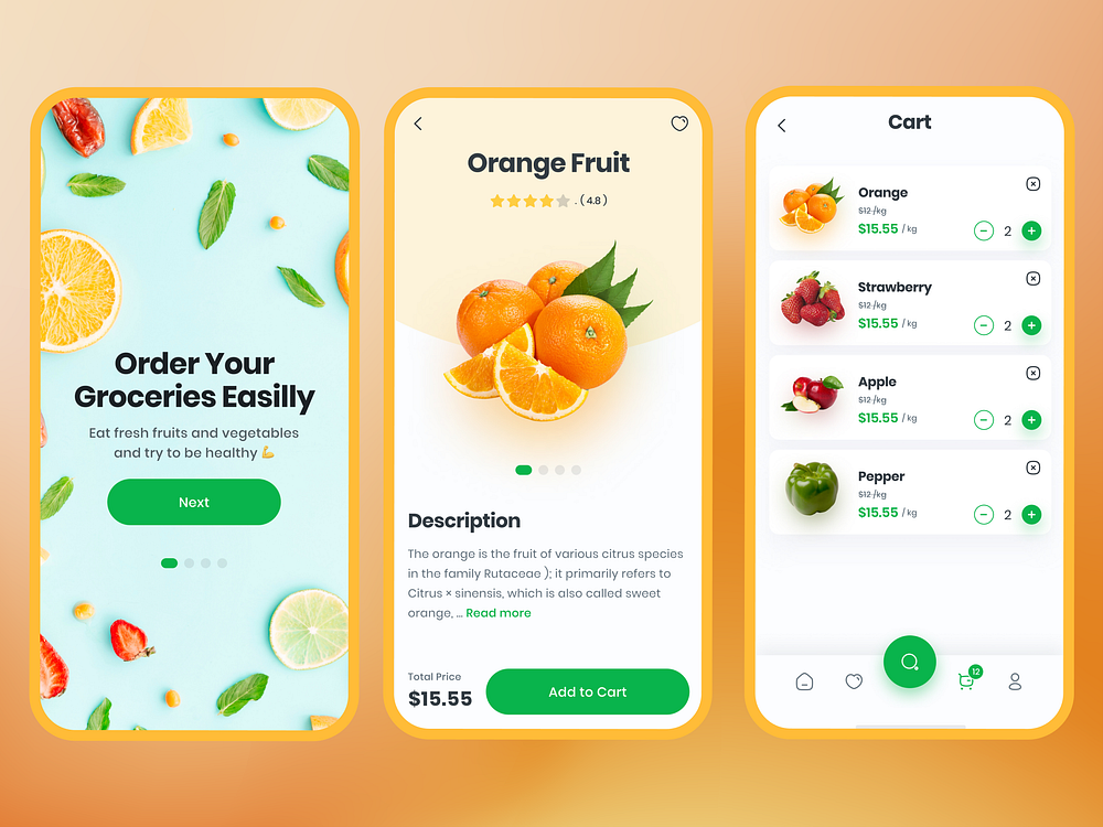 Fruit Juice App designs, themes, templates and downloadable graphic