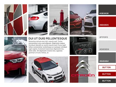 Citroën Inspired Moodboard: Elegant Simplicity brending citroën moodboard вдохновление
