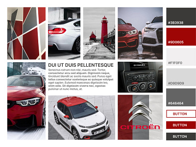 Citroën Inspired Moodboard: Elegant Simplicity brending citroën moodboard вдохновление