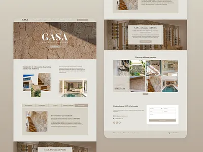 GASA Stone Cladding design elementor minimal ui ux wordpress wordpress design