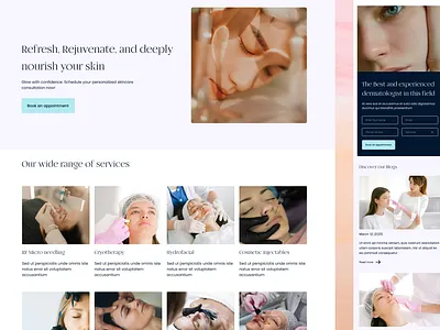 Beauty Salon Website app design beauty salon branding landing page minimal website mockup modern website responsive web design salon webiste ui ux design web design