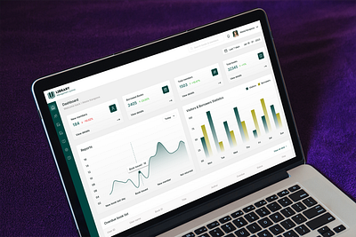 Library Management System Dashboard branding dashboard typography user experience user flow user interface vector web app
