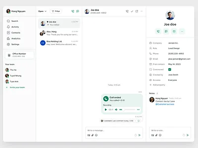Modern Contact Dashboard UI – Clean, Minimal, Powerful callcenter callinterface contactmanager crmui dashboarddesign designsystem dribbbleshot minimalui ui dashboard uiux uxinspiration webappdesign