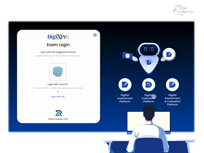 Biometric Login Web APP Design ai biometric bot branding chatbot design designer digixbot graphic design illustration logo mascot product design typography ui ui design user experience ux ux design vector