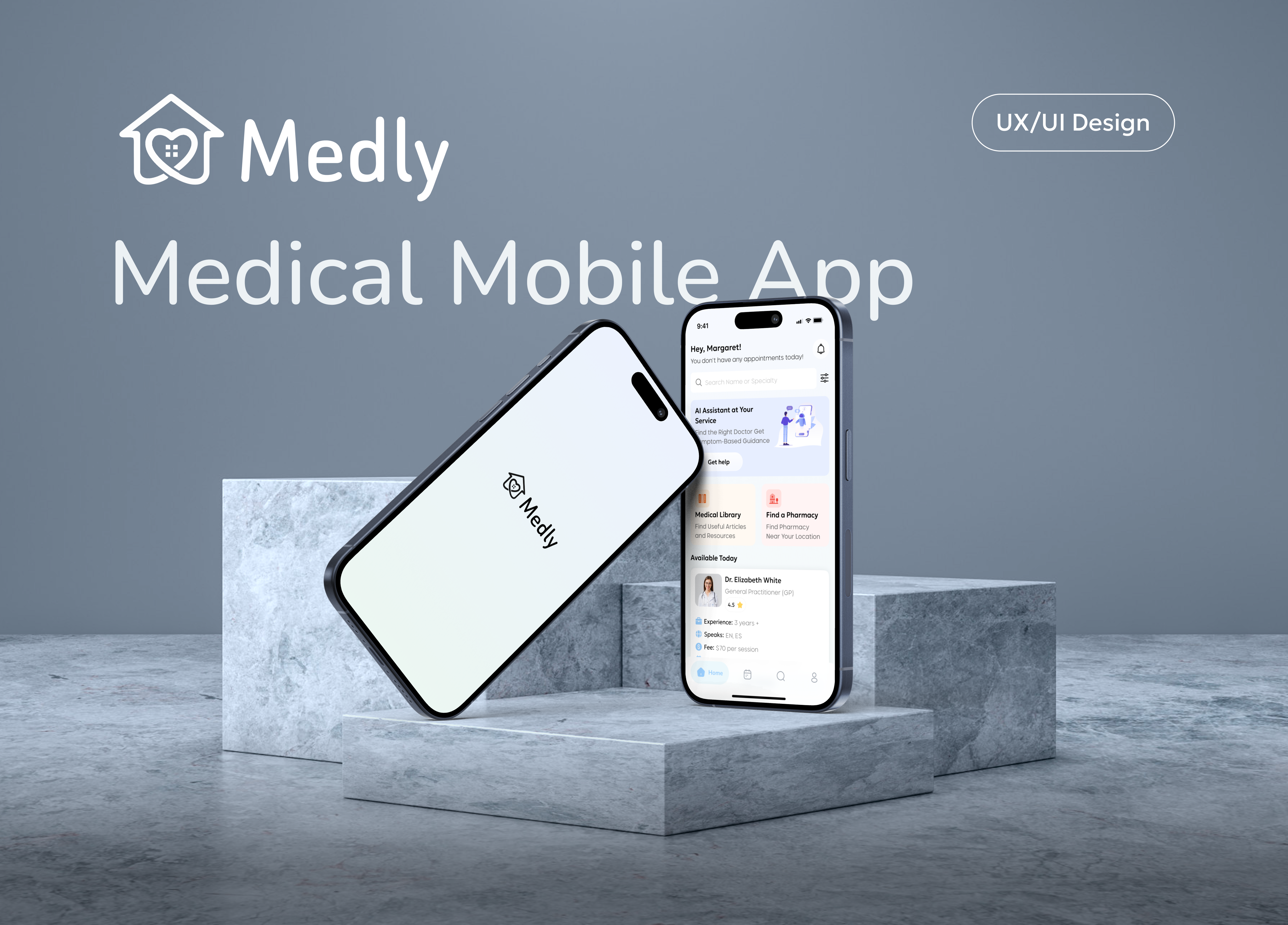 UX/UI Design for a Medical Mobile App doctor flow health healthcare medical app mobile app onboarding saas sign in ui ux